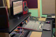 Recording studio mixing desk and console